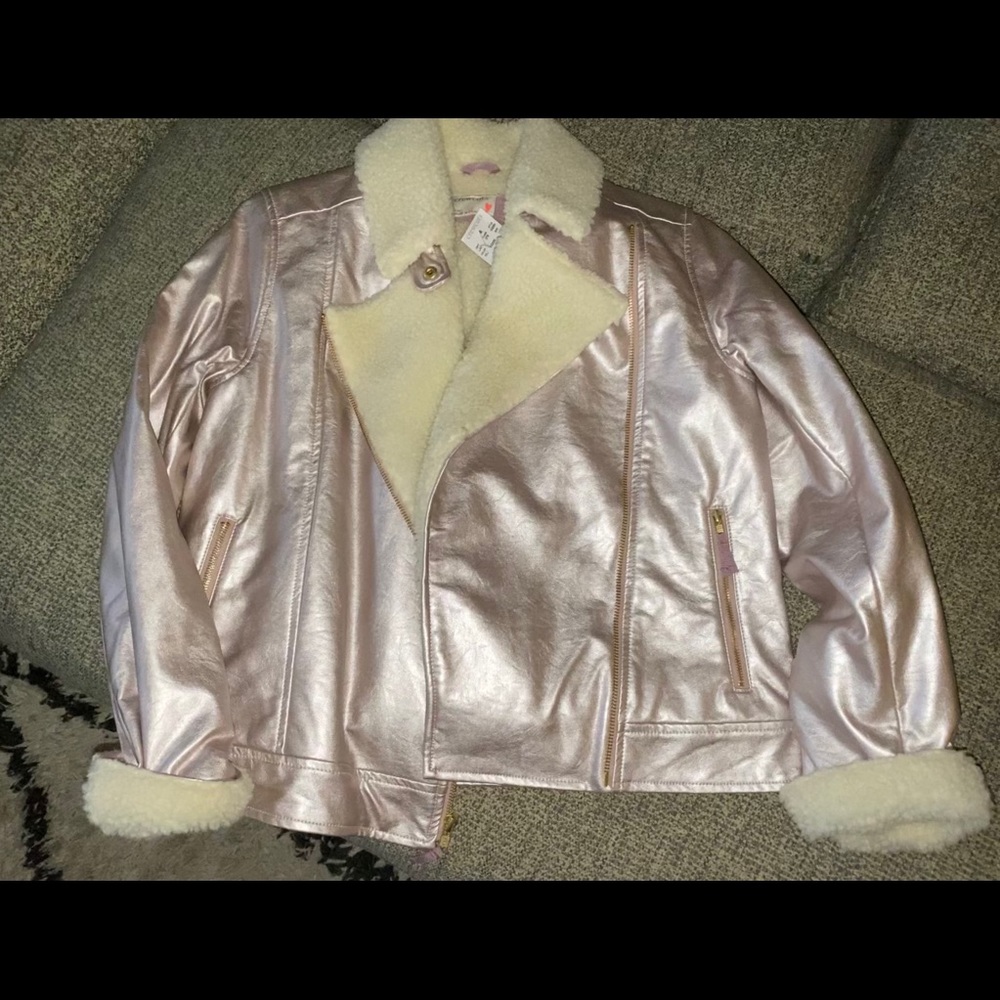 NWTs Crewcuts Size 14 faux leather jacket